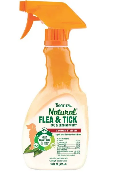 16oz Tropiclean Flea & Tick Spray For Pets - Health/First Aid